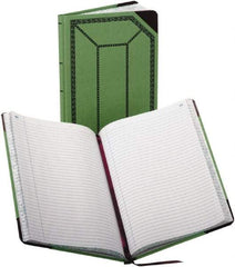 Boorum & Pease - 150 Sheet, 7-5/8 x 12-1/2", Record/Account Book - Green & Red - Exact Tool & Supply