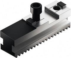 Schunk - 8" Max Chuck Diam Compatibility, Case Hardened Steel Serrated Hard Lathe Master Jaws - 0 Steps - Exact Tool & Supply