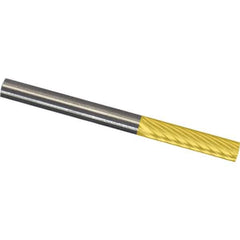 Made in USA - 6mm Cut Diam, 0.2362" Shank Diam, Cylinder Head Aluma Cut Burr - Carbide, 16mm LOC, 50mm OAL - Exact Tool & Supply