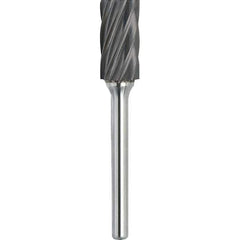 Made in USA - 3/4" Cut Diam, 1/4" Shank Diam, Cylinder Head Aluma Cut Burr - Carbide, 3/4" LOC, 2-1/2" OAL - Exact Tool & Supply