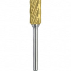 Made in USA - 11mm Cut Diam, 0.2362" Shank Diam, Carbide Aluma Cut Cylinder Burr - Exact Tool & Supply