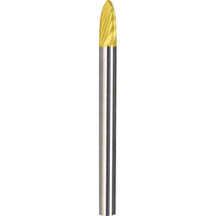 Made in USA - 3mm Cut Diam, 0.1181" Shank Diam, Tree with Radius Head Chipbreaker Cut Burr - Carbide, 12.7mm LOC, 50mm OAL - Exact Tool & Supply