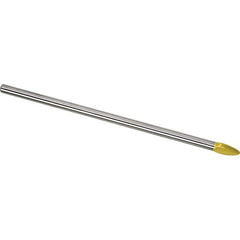 Made in USA - 6mm Cut Diam, 0.2362" Shank Diam, Flame Head Single Cut Burr - Carbide, 12.7mm LOC, 160mm OAL - Exact Tool & Supply
