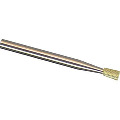 Made in USA - 1/4" Cut Diam, 1/4" Shank Diam, Inverted Cone Head Aluma Cut Burr - Carbide, 5/16" LOC, 2" OAL - Exact Tool & Supply