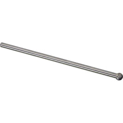 Made in USA - 3/8" Cut Diam, 1/4" Shank Diam, Ball Head Single Cut Burr - Carbide, 5/16" LOC, 6-3/8" OAL - Exact Tool & Supply