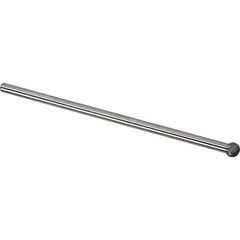 Made in USA - 9.5mm Cut Diam, 0.2362" Shank Diam, Ball Head Single Cut Burr - Carbide, 8mm LOC, 158mm OAL - Exact Tool & Supply