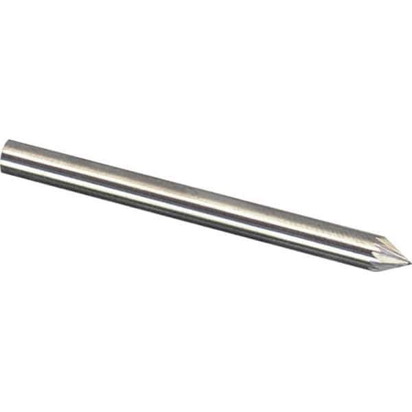 Made in USA - 6mm Cut Diam, 0.2362" Shank Diam, Cone Head Single Cut Burr - Carbide, 4mm LOC, 50mm OAL - Exact Tool & Supply
