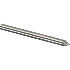 Made in USA - 6mm Cut Diam, 0.2362" Shank Diam, Cone Head Diamond Cut Burr - Carbide, 4mm LOC, 50mm OAL - Exact Tool & Supply