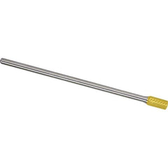 Made in USA - 1/2" Cut Diam, 0.2362" Shank Diam, Cylinder Head Chipbreaker Cut Burr - Carbide, 25mm LOC, 175mm OAL - Exact Tool & Supply