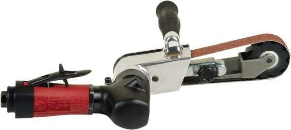 Chicago Pneumatic - 1 x 18 Inch, 22,000 RPM Air Belt Sander - 0.75 Hp, 1/4 Inch Inlet, 7.95 CFM Air Consumption, Rear Exhaust - Exact Tool & Supply