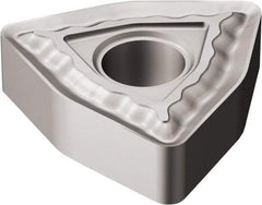 Sandvik Coromant - WNMG432 QM Grade H13A Carbide Turning Insert - Uncoated, 80° Trigon, 1/2" Inscr Circle, 3/16" Thick, 1/32" Corner Radius - Exact Tool & Supply