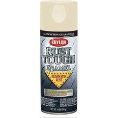 Krylon - Almond (Color), Gloss, Rust Proof Enamel Spray Paint - 25 Sq Ft per Can, 12 oz Container, Use on Wood, Metal - Exact Tool & Supply