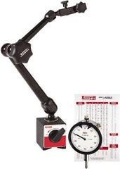 SPI - 0.001" Graduation, Dial Indicator & Base Kit - 2.36" Base Length x 2" Base Width x 2.17" Base Height - Exact Tool & Supply