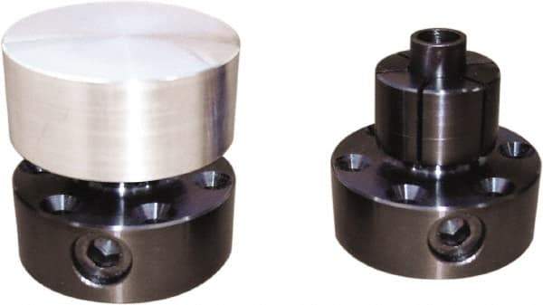Mitee-Bite - 0.71 to 1.12" Expansion Diam, 4,000 Lb Holding Force, M4 Mounting Screw, M12 Center Screw, Steel ID Expansion Clamps - 1.968" Flange Diam, 3/4" Flange Thickness, 1.55" Mount Hole Diam, 6 Mount Holes, 1.625" Overall Height, 49 Ft/Lb Torque - Exact Tool & Supply