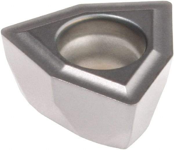 Kennametal - DFT070408 GD Grade KCU40 Carbide Indexable Drill Insert - TiN/TiAlN Finish, Trigon, 12mm Inscribed Circle - Exact Tool & Supply