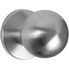Falcon - 1-3/8 to 1-7/8" Door Thickness, Satin Chrome Passage Knob Lockset - 2-3/4" Back Set, Stainless Steel - Exact Tool & Supply