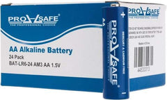 PRO-SAFE - Size AA, Alkaline, Standard Battery - 1.5 Volts, Flat Terminal, LR6 - Exact Tool & Supply