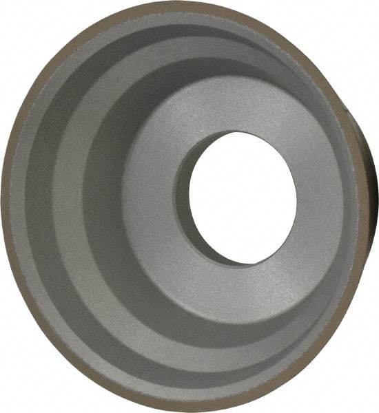 Norton - 3-3/4" Diam, 1-1/4" Hole Size, 1-1/2" Overall Thickness, 320 Grit, Type 11 Tool & Cutter Grinding Wheel - Extra Fine Grade, Diamond, R Hardness, Resinoid Bond - Exact Tool & Supply