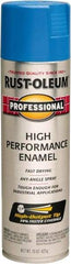 Rust-Oleum - Safety Blue, Gloss, Rust Proof Enamel Spray Paint - 14 Sq Ft per Can, 15 oz Container, Use on Multipurpose - Exact Tool & Supply