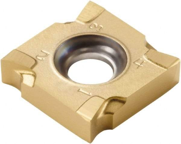 Seco - SNHQ120716 M07 Grade F40M Carbide Milling Insert - TiAlN/TiN Finish, 0.277" Thick, 1/2" Inscribed Circle, 1/16" Corner Radius - Exact Tool & Supply
