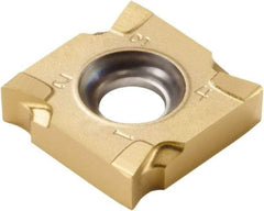 Seco - SNHQ120712 M07 Grade F40M Carbide Milling Insert - TiAlN/TiN Finish, 0.277" Thick, 1/2" Inscribed Circle, 0.047" Corner Radius - Exact Tool & Supply