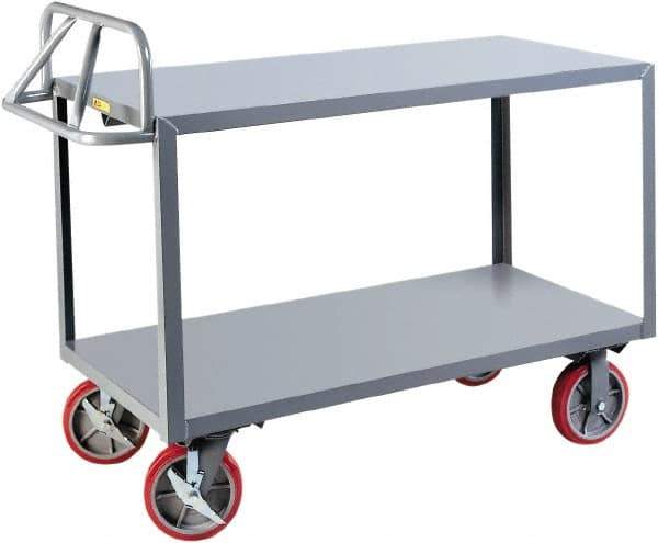 Little Giant - 3,600 Lb Capacity, 24" Wide x 53-1/2" Long x 42" High Shelf Cart - 2 Shelf, Steel - Exact Tool & Supply
