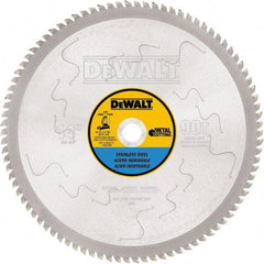DeWALT - 14" Diam, 1" Arbor Hole Diam, 90 Tooth Wet & Dry Cut Saw Blade - Carbide-Tipped, Standard Round Arbor - Exact Tool & Supply