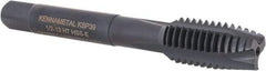 Kennametal - 1/2-13, 3 Flute, Oxide Finish, Vanadium High Speed Steel Spiral Point Tap - Plug Chamfer, Right Hand Thread, 3-3/8" OAL, 23.9mm Thread Length, 9.32mm Shank Diam, Series GOtap - Exact Tool & Supply