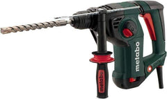 Metabo - 120 Volt 1-1/4" SDS Plus Chuck Electric Hammer Drill - 0 to 4,470 BPM, 0 to 1,150 RPM, Reversible - Exact Tool & Supply