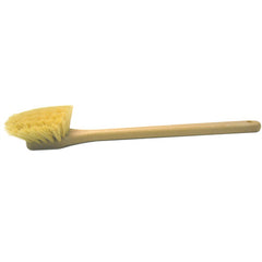 20″ Utility Scrub Brush, White Tampico Fill, Long Handle, Foam Block - Exact Tool & Supply