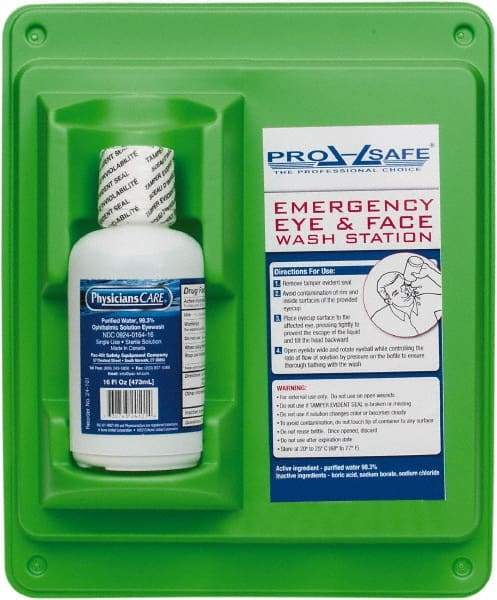 PRO-SAFE - 16 oz, Disposable Eyewash Single Station - Approved by FDA - Exact Tool & Supply