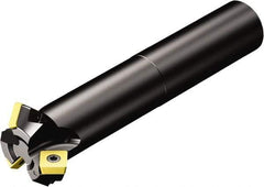 Sandvik Coromant - 25.5mm Cut Diam, 25mm Arbor Hole, 6.81mm Max Depth of Cut, 30° Indexable Chamfer & Angle Face Mill - 4 Inserts, 495-09T3M-XL Insert, Right Hand Cut, Through Coolant, Series CoroMill 495 - Exact Tool & Supply