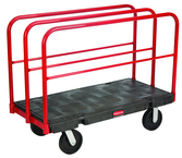 Sheet & Panel Truck 24 x 48 - Removable 27" high vertical frames - Duramold™ -- 2 fixed, 2 swivel casters - Exact Tool & Supply