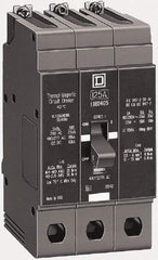 Square D - 25 Amp, 480Y/277 V, 3 Pole, Bolt On Miniature Circuit Breaker - 65 kA Breaking Capacity, 12, 14 AWG - Exact Tool & Supply