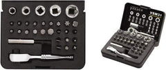 VEGA Industries - 31 Piece, 1/4" Drive Screwdriver Bit Set - #1 to #3 Phillips, 9/64 to 5/16" Hex, T8 to T40 Torx, #1 to #3 Square Recess - Exact Tool & Supply