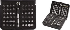 VEGA Industries - 50 Piece, 1/4" Drive Screwdriver Bit Set - #0 to #3 Phillips, 1/16 to 5/16" Hex, T5 to T40 Torx - Exact Tool & Supply
