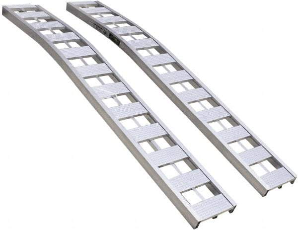 Erickson Manufacturing - 90" Long x 12" Wide, 3,000 Lb Capacity, Arched Truck Ramp - Aluminum, For All Vehicles - Exact Tool & Supply
