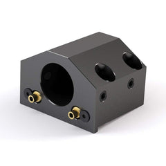 Global CNC Industries - Turret & VDI Tool Holders; Type: Haas ID Block ; Clamping System: 80mm X 45mm ; Tool Axis: ID ; Through Coolant: No ; Additional Information: 4 Mounting Holes - Exact Tool & Supply