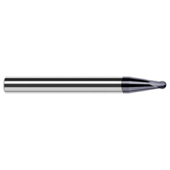 Harvey Tool - Ball End Mills; Mill Diameter (mm): 1.00 ; Mill Diameter (Decimal Inch): 0.0390 ; Number of Flutes: 2 ; Length of Cut (mm): 0.8000 ; Length of Cut (Inch): 1/32 ; Length of Cut (Decimal Inch): 0.0310 - Exact Tool & Supply