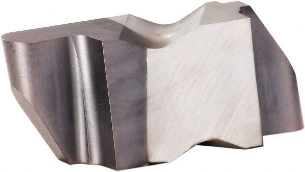 Kennametal - 4125NR Grade KCU25, 6.35mm Cutting Width Carbide Grooving Insert - 6.35mm Max Depth of Cut, Left Hand, 3.18mm Corner Radius, AlTiN Finish - Exact Tool & Supply
