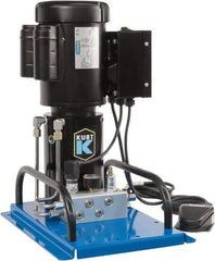 Kurt - 5,000 psi Air-Hydraulic Pump & Jack - Use with Single Acting Cylinders, Advance, Hold & Retract - Exact Tool & Supply