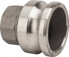 Value Collection - 3" Aluminum Cam & Groove Suction & Discharge Hose Male Adapter Female NPT Thread - Part A, 2" Thread, 500 Max psi - Exact Tool & Supply