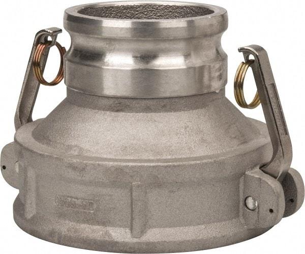 Value Collection - 6" Aluminum Cam & Groove Suction & Discharge Hose Female Coupler Male Adapter - 4" Thread, 300 Max psi - Exact Tool & Supply