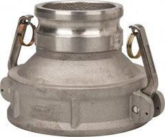 Value Collection - 6" Aluminum Cam & Groove Suction & Discharge Hose Female Coupler Male Adapter - 4" Thread, 300 Max psi - Exact Tool & Supply