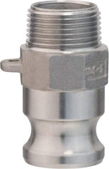 Value Collection - 3" Stainless Steel Cam & Groove Suction & Discharge Hose Male Adapter Male NPT Thread - Part F, 3" Thread, 500 Max psi - Exact Tool & Supply