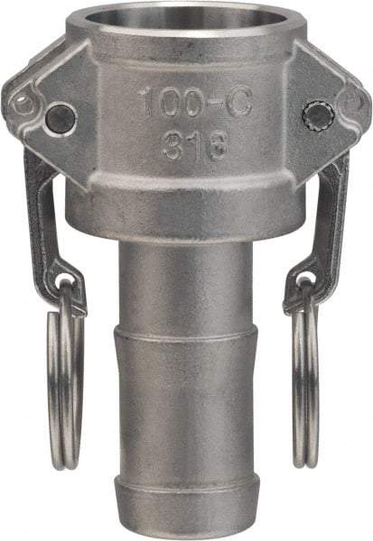 Value Collection - 3" Aluminum Cam & Groove Suction & Discharge Hose Female Coupler Hose Shank - Part C, 500 Max psi - Exact Tool & Supply
