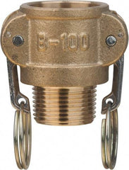 Value Collection - 3/4" Brass Cam & Groove Suction & Discharge Hose Female Coupler Male NPT Thread - Part B, 3/4" Thread, 1,000 Max psi - Exact Tool & Supply