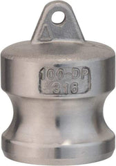 Value Collection - 3" Stainless Steel Cam & Groove Suction & Discharge Hose Dust Plug For Use with Couplers - Part DP, 500 Max psi - Exact Tool & Supply