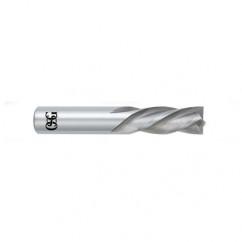 1/2 Dia. x 3 Overall Length 4-Flute Square End Solid Carbide SE End Mill-Round Shank-Center Cutting-Uncoated - Exact Tool & Supply
