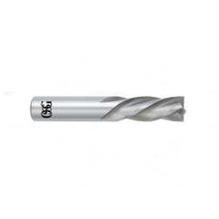 1/2 Dia. x 3 Overall Length 4-Flute Square End Solid Carbide SE End Mill-Round Shank-Center Cutting-Uncoated - Exact Tool & Supply